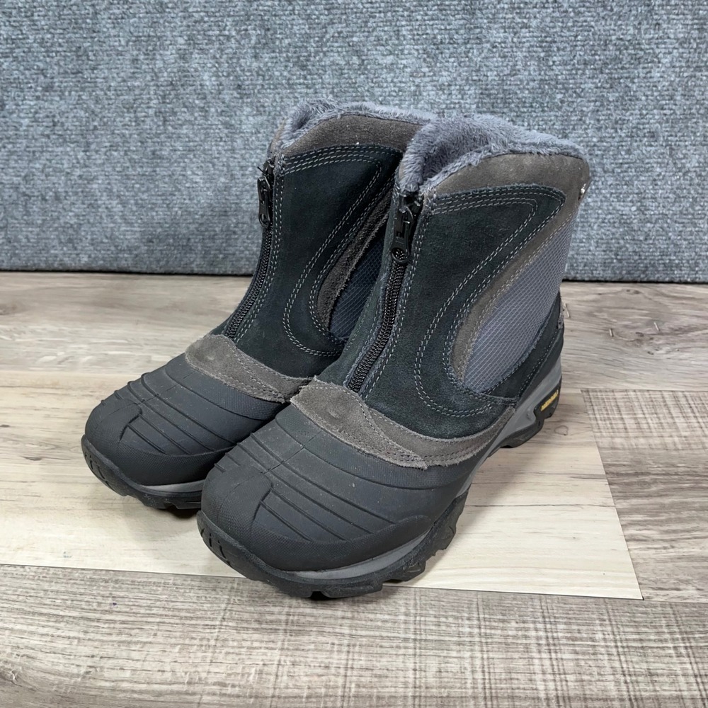 Merrell M-Select DRY Snow Boots Womens 7.5 Suede Waterproof Insulated Zip Black
